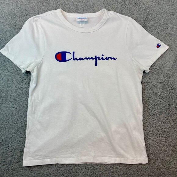 Champion Tops - Champion Classic Heritage Cotton T-Shirt Women’s Medium Script Embroidered Shirt